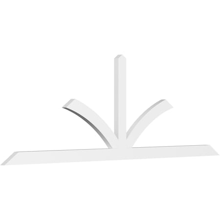 Ekena Millwork Richland Architectural Grade PVC Gable Bracket, 108"W x 36"H x 2"D x 4"F, 8/12 Pitch GBP108X36X0204RIC00
